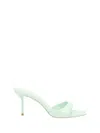 Paris Texas Patent Leather Lidia Mules 70 In Celadon