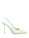 Paris Texas 105mm Lidia Slingback Pumps In Green