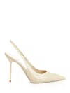 Paris Texas Lidia Slingback Patent Pumps Beige In White