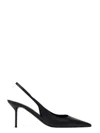 Paris Texas Nappa Pointed Toe Slingback Heel In Black