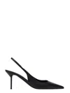 Paris Texas Nappa Pointed Toe Slingback Heel In Black