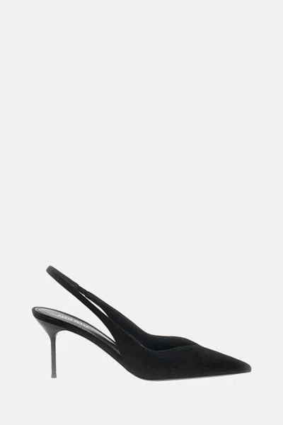 Paris Texas Lidia 70mm Leather Slingback Pumps In Black