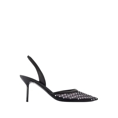 Paris Texas Lidia Slingback 70 Pumps - Synthetic - Black