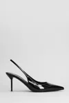 Paris Texas Lidia Slingback 70 Pumps In Black Patent Leather