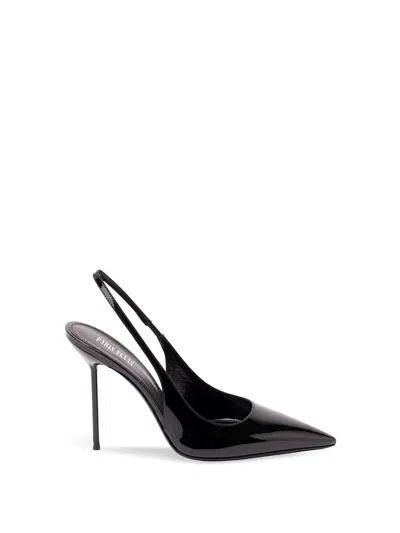 Paris Texas Lidia Patent Leather Stiletto Slingback Pumps In Black