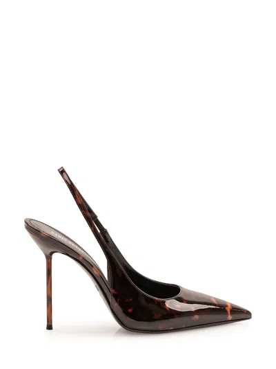 Paris Texas Lidia Slingback Heels In Burgundy
