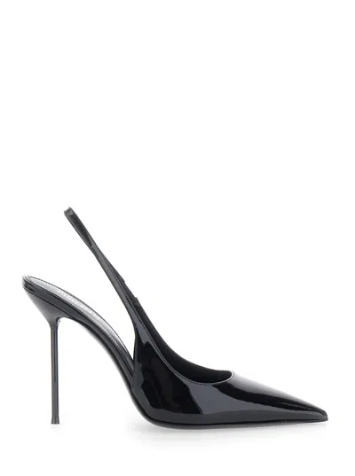 Paris Texas Lidia Slingback Patent Leather High Heel Pumps 105 In Black