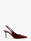 Paris Texas Pointed Toe Patent Slingback Heels With 70 Mm Stiletto In Burgundy