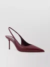 Paris Texas Pointed Toe Patent Slingback Heels With 70 Mm Stiletto In Burgundy