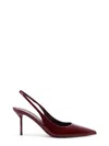 Paris Texas Pointed Toe Patent Slingback Heels With 70 Mm Stiletto In Burgundy