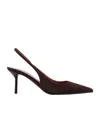 Paris Texas 75mm Slingback Pointed-toe Sandals In Black