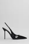 Paris Texas Lidia Slingback Pumps In Black Patent Leather