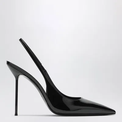 Paris Texas Lidia Slingback Pumps In Black Patent Leather
