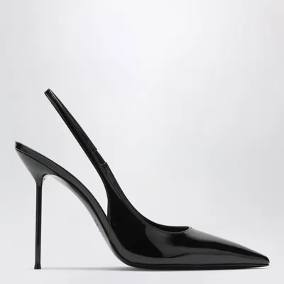 Paris Texas Lidia Slingback Pumps In Black Patent Leather