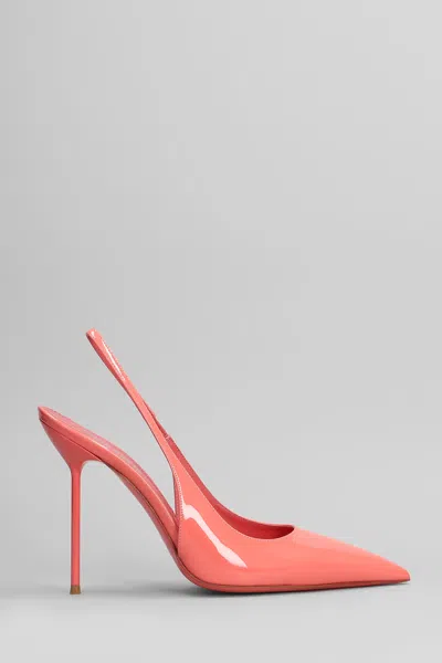 Paris Texas Lidia Slingback Pumps In Rose-pink Patent Leather