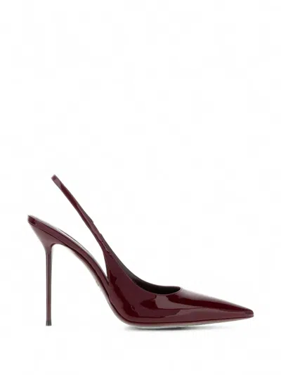 Paris Texas Lidia Patent Leather Slingback Pumps With High Heel In Burgundy