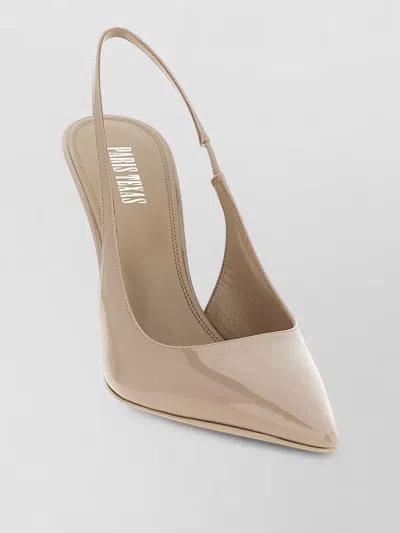 Paris Texas Lidia Slingback Sandals Patent Stiletto Design In Brown