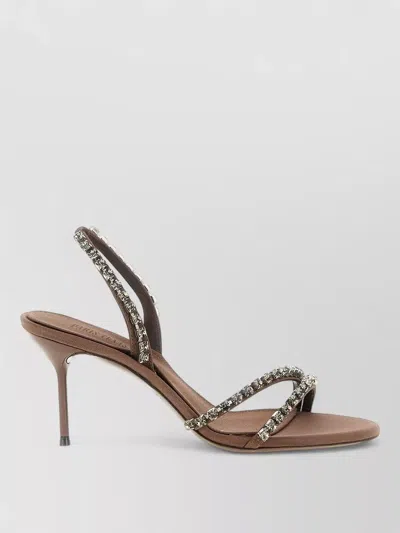 Paris Texas Lidia Slingback Sandals Stiletto Heel In Brown