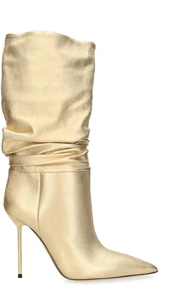 Paris Texas Lidia Slouchy Ankle Boots In Gold