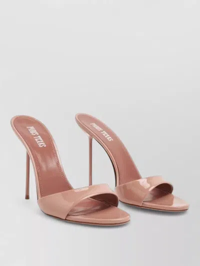 Paris Texas Lidia Stiletto Heel Leather Mules In Brown