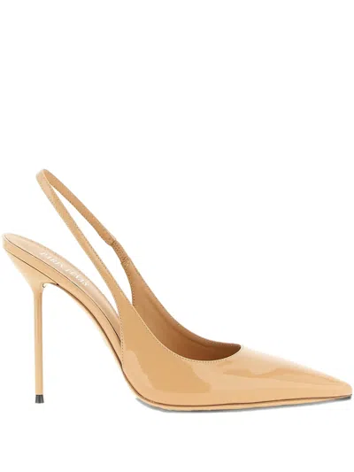 Paris Texas Lidia Slingback Pumps Pointed Toe Stiletto In Brown