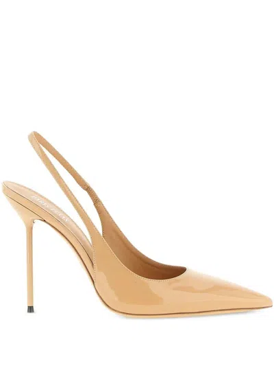 Paris Texas Lidia Slingback Pumps Pointed Toe Stiletto In Brown