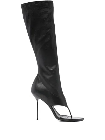 Paris Texas Lidia Thong Boots In Black