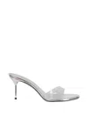 Paris Texas Lidia Transparent-strap Metallic-effect Sandals In White