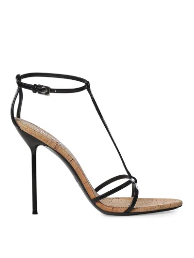 Paris Texas Lidia T-strap Sandals In Black
