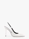 Paris Texas Patent Leather Wanda Slingbacks With Wedge Heel 9.5cm In White