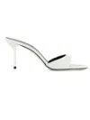 Paris Texas Womens  Lidia Mule 70 Leather Heeled Sandals In White
