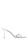 Paris Texas Lidia Mirrored-leather Sandals In Silver