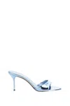 Paris Texas Light Blue Leather Heels In Blue