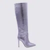Paris Texas Metallic Leather Knee-high Boots With Stiletto Heel