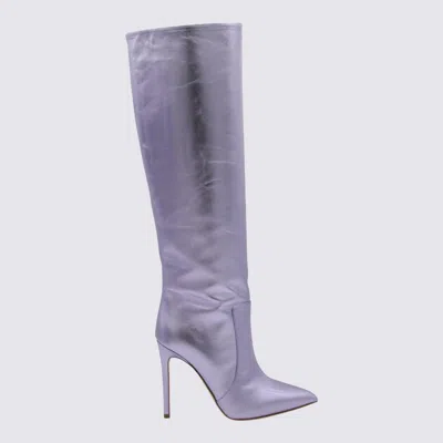 Paris Texas Lilac Leather Boots In Purple