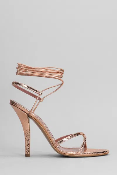 PARIS TEXAS LINDA 105 SANDALS IN COPPER LEATHER