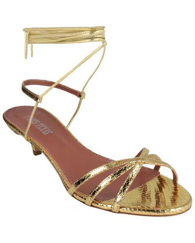 Paris Texas Linda Leather Sandal In Gold
