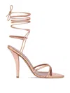 Paris Texas Linda Sandals With Heel In Gold Leather In Gold