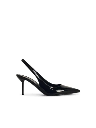 Paris Texas 'lisia' Black Leather Slingbacks