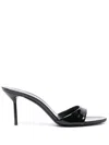 Paris Texas 70mm Lidia Patent Leather Mules In Black