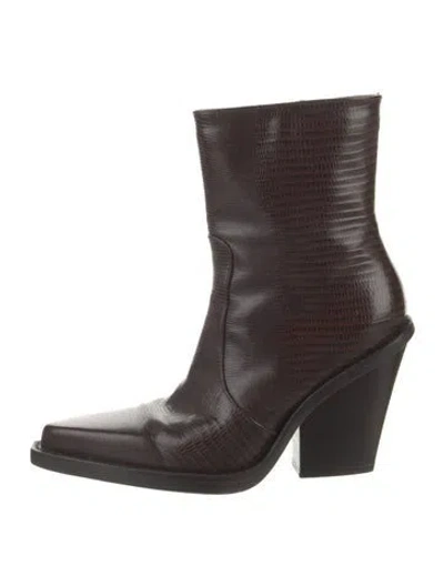 Pre-owned Paris Texas Lizard Boots In Brown