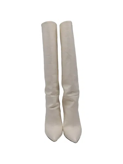 Pre-owned Paris Texas Lizard-embossed Boots In Neutral