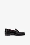 Paris Texas Loafer Shoes In Black Maxi Croco-embossed Leather In Black