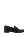 Paris Texas Loafer Shoes In Black Maxi Croco-embossed Leather In Black
