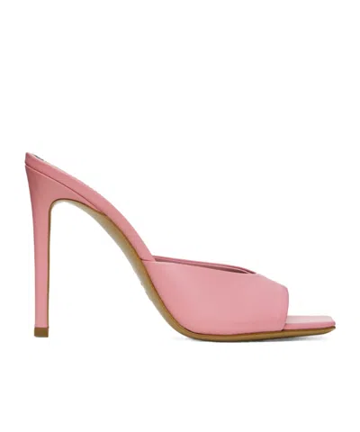 Paris Texas Logo Embossed High-heeled Sandals In Pink