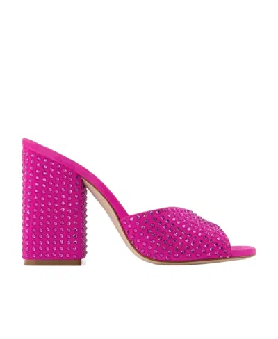 Paris Texas Logo High-heeled Sandals In Pink