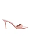 Paris Texas Logo Insole High-heeled Sandals In Pink