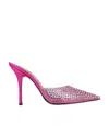 Paris Texas Crystal-embellished Pointed-toe Mules In Pink