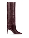 Paris Texas Long Pointed Knee-high Boots In Red