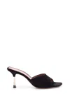 Paris Texas Mules In Black Suede Leather In Black